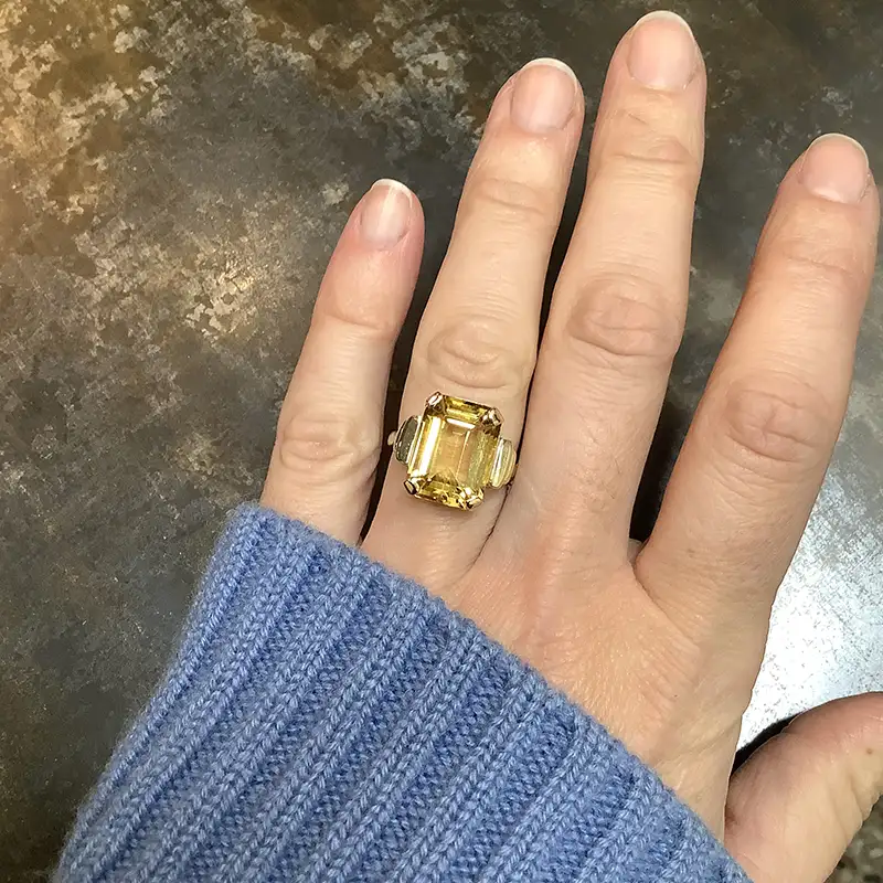 Bague citrine Or 18ct